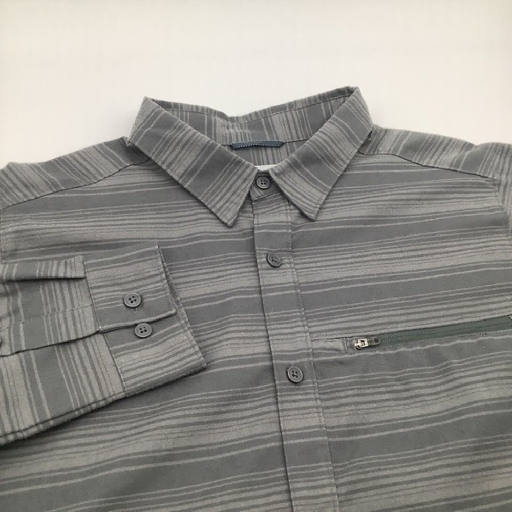 Columbia Mens Omni Wick Omni‎ Shade Long Sleeve Button Up Shirt Grey Size Large